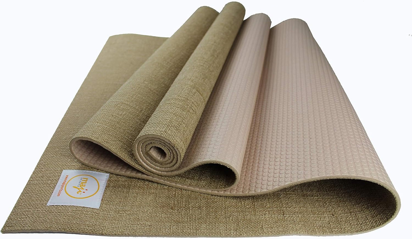 Maji Sports Jute Premium Eco Yoga Mat + Foot Massager (7.5Cm X 17.5Cm)
