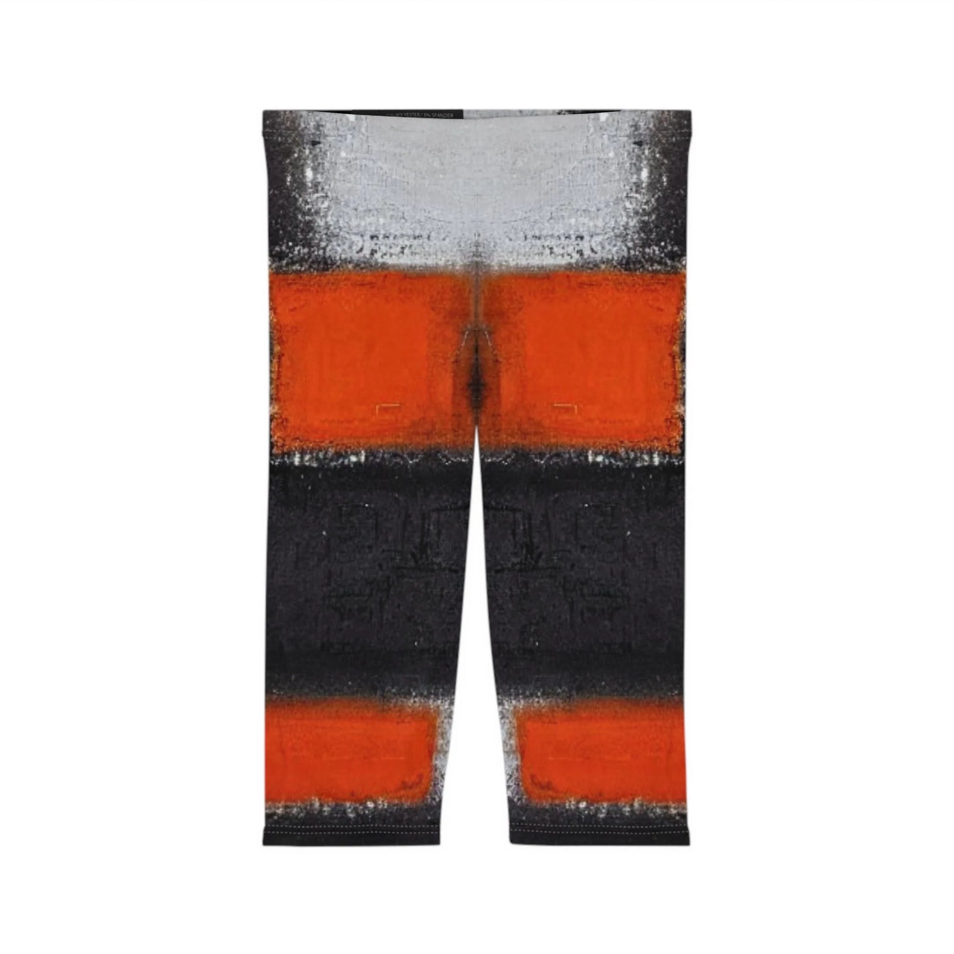 Women’S Capri Leggings RED ORANGE by Queennoble